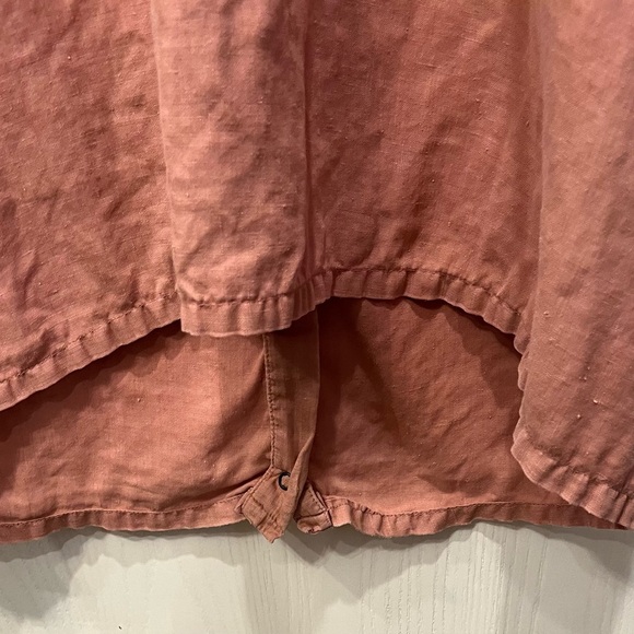 J Morgan Puett Linen Midi Dress Long Sleeve Snap Front Women's No Size OSFA? - Picture 14 of 14